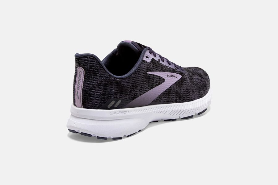 Brooks Launch 8 Road Running Shoes Womens Black/Purple 715986-HDW